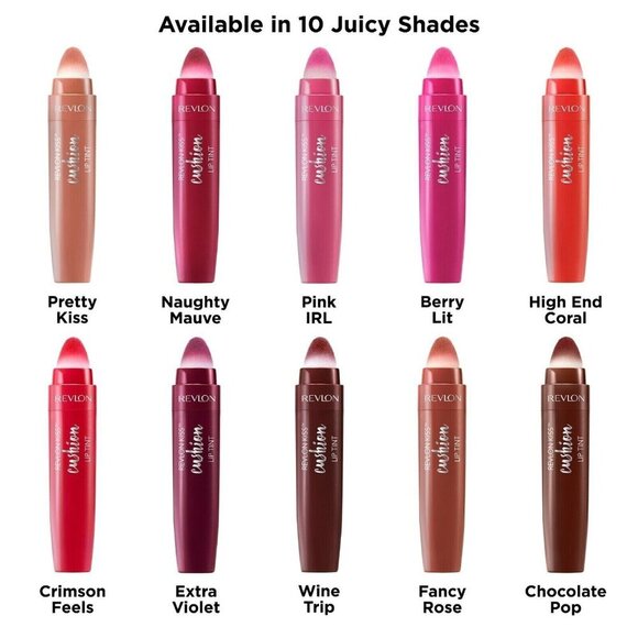 3/10 See available colors below - Revlon Kiss Cushion Tip Lip Tint Lipst… - Picture 1 of 10